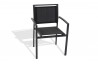 Fauteuil salon de jardin en aluminium DCB Garden noir