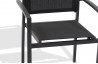 Fauteuil salon de jardin en aluminium DCB Garden noir