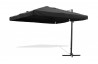 Parasol carré 3x3 m en aluminium noir