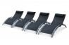 Lot de 4 Bains de soleil noirs