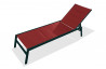 Bain de soleil chaise longue corail