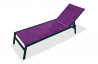 Bain de soleil chaise longue prune