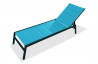 Bain de soleil chaise longue turquoise