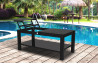 Table basse de jardin noire 120 x 70 cm