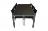 Table en aluminium et plateau duranite noir