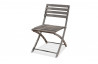 Chaise pliante aluminium gris anthracite