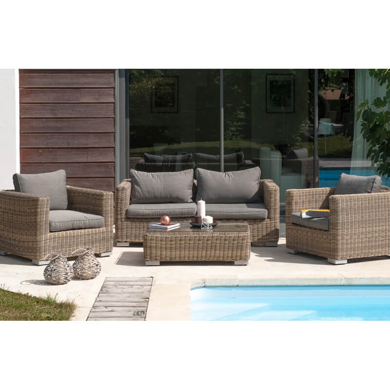 salon de jardin luxe montmartre 4 places en resine tressee