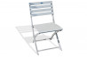 Chaise pliante aluminium gris galet