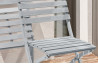 Chaise pliante aluminium gris galet