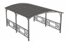 Pergola design rectangulaire avec toit rigide