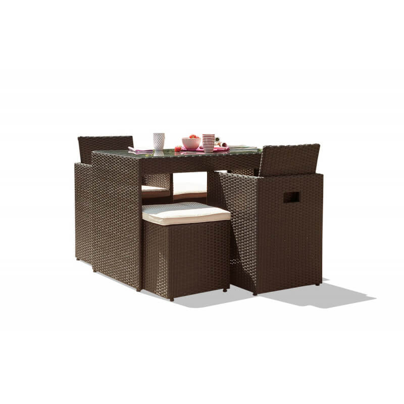 Salon de jardin design encastrable 2 places DCB Garden en ...