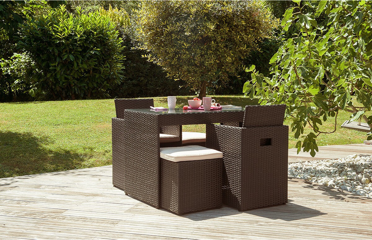 Housse de protection pour salon de jardin 8 fauteuils encastrables