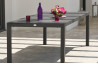 Table en aluminium et plateau duranite noir