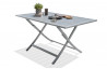 Table pliante en aluminium gris galet