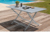 Table pliante en aluminium gris galet