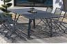Ensemble table et 6 chaises perforées