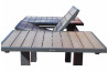 Salon de jardin avec 6 fauteuils composite et 2 fauteuils multi-positions