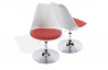 Chaise Design Blanc/Rouge