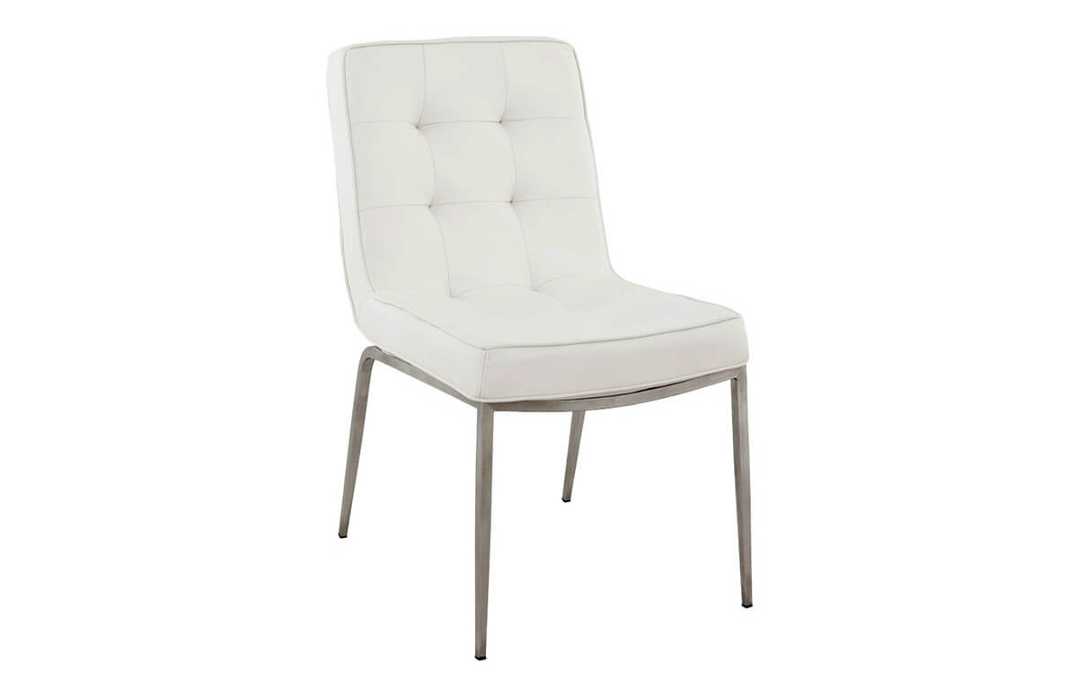 Chaise blanche en similicuir