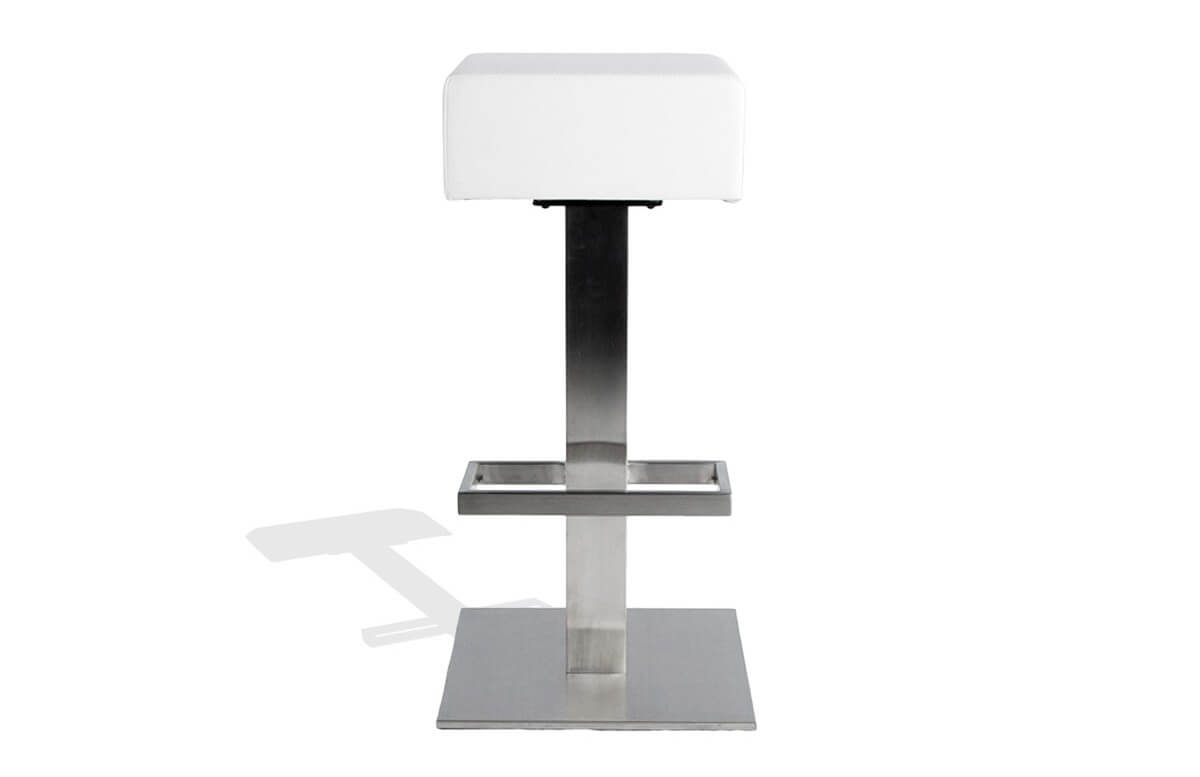 Tabouret carré design de bar blanc