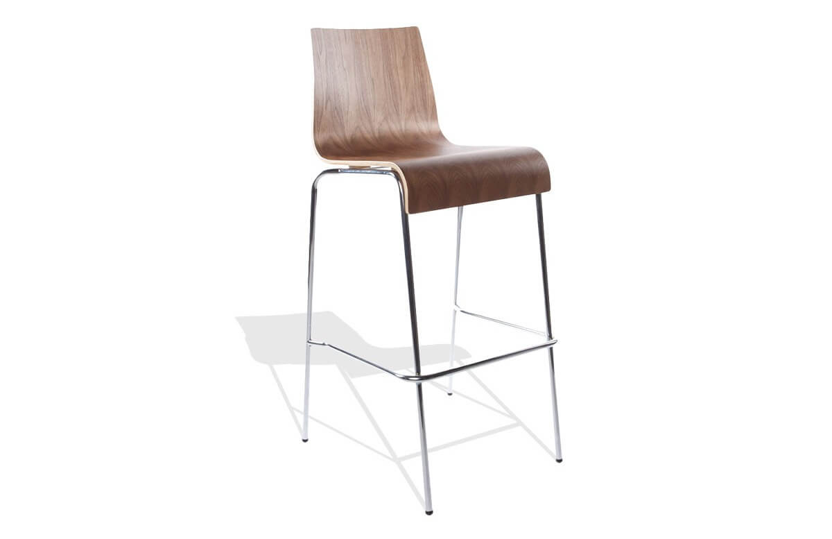 Tabouret chaise de bar noyer