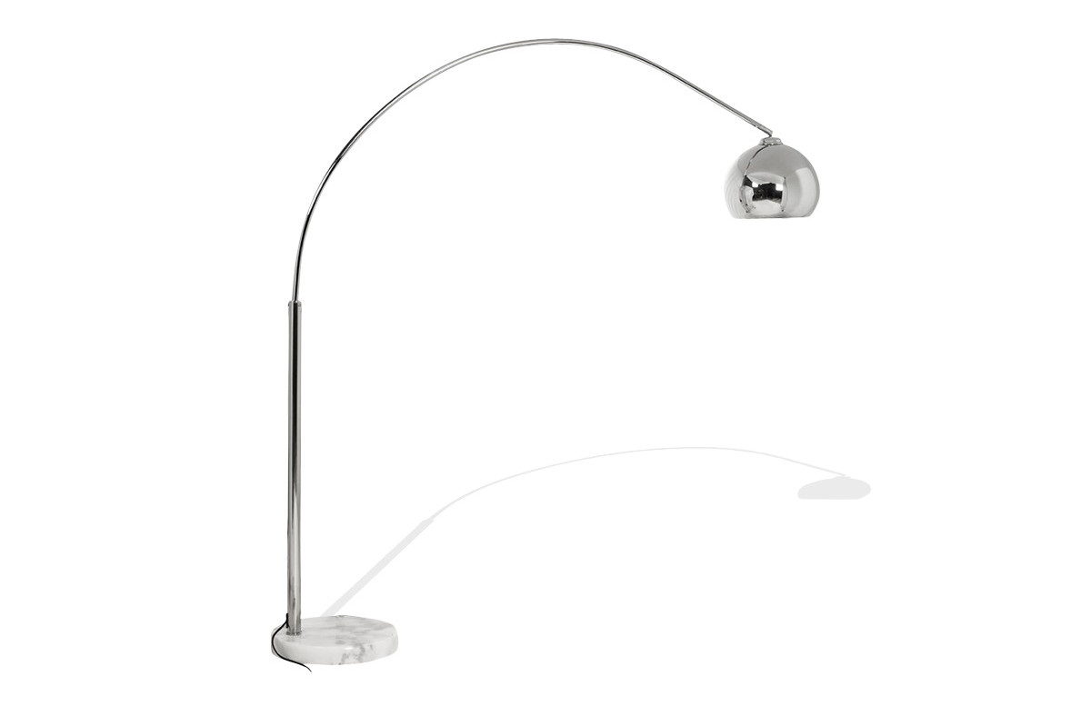 Lampadaire design chrome