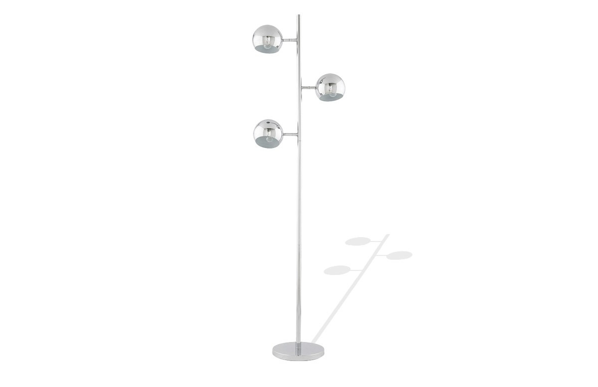 Lampadaire sur pied chrome