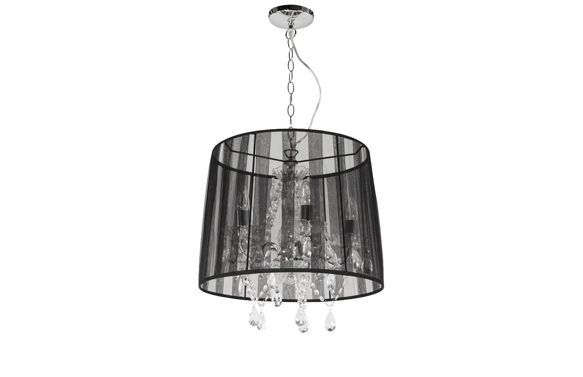 Lampe suspendue design abat-jour noir