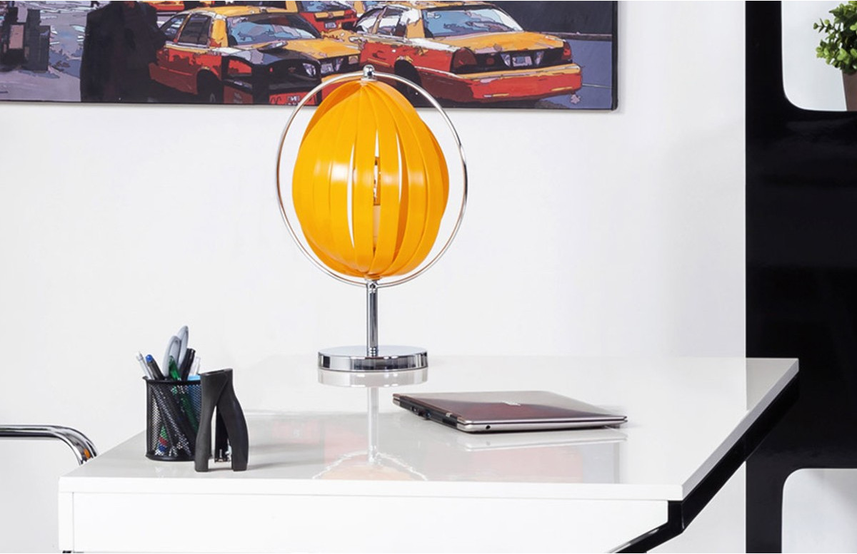 Lampadaire de table design orange