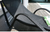 Lot de 5 Bains de soleil aluminium et résine tréssée noire