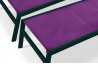 Lot de 4 bains de soleil prune