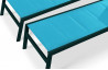 Lot de 2 bains de soleil turquoise