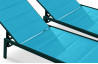 Lot de 2 bains de soleil turquoise