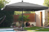 Parasol aluminium 4x4 m gris