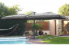 Parasol en aluminium gris