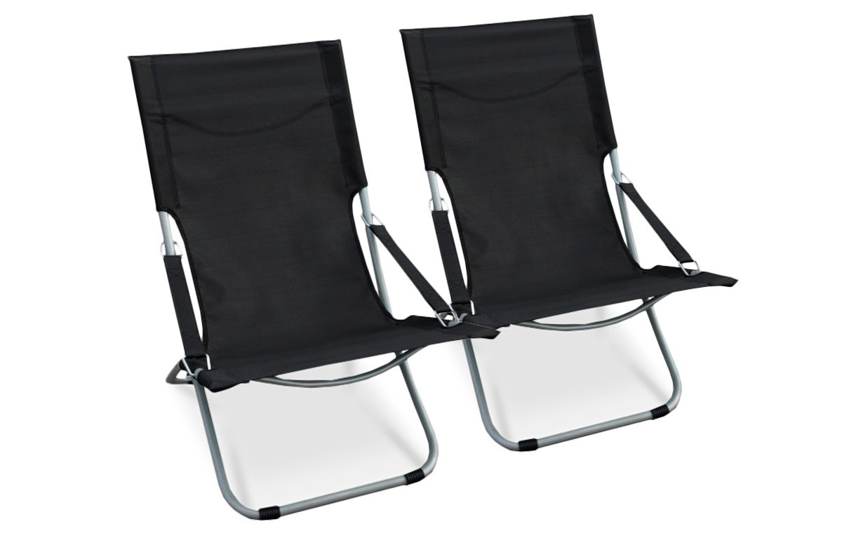 Lot de 2 Relax pliables noirs