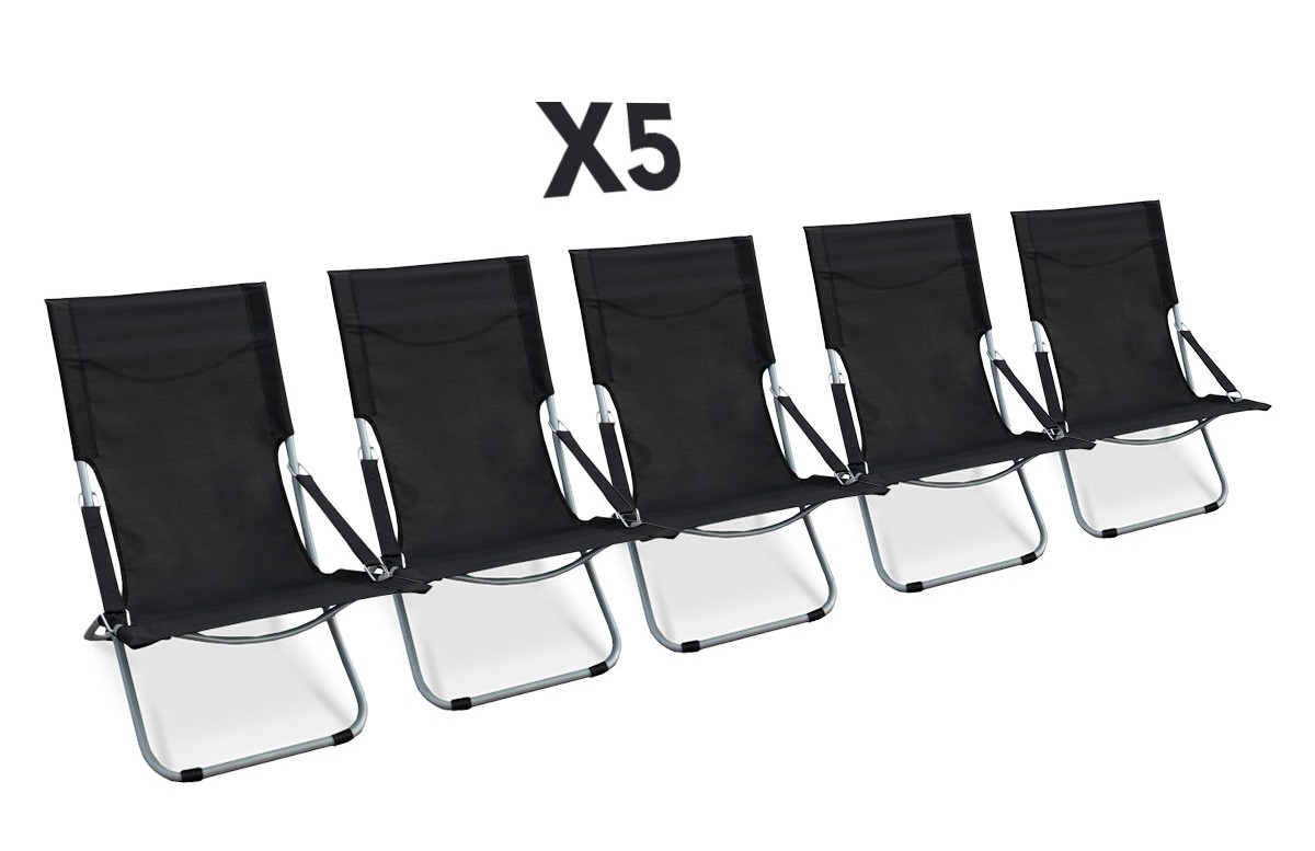 Lot de 5 Relax pliables noirs