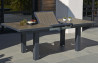 Ensemble table composite et 6 chaises en résine tressée