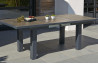 Ensemble table composite et 6 chaises en résine tressée