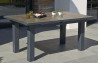 Ensemble table composite et 6 chaises en résine tressée