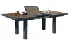 Ensemble table composite et 6 chaises en résine tressée