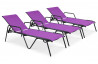 Lot de 3 Bains de soleil prune