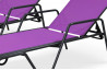 Lot de 3 Bains de soleil prune