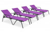 Lot de 4 Bains de soleil prune
