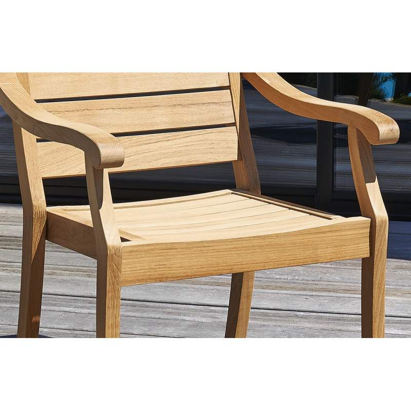 Fauteuil de Jardin en bois de Teck  Le Rêve Chez Vous