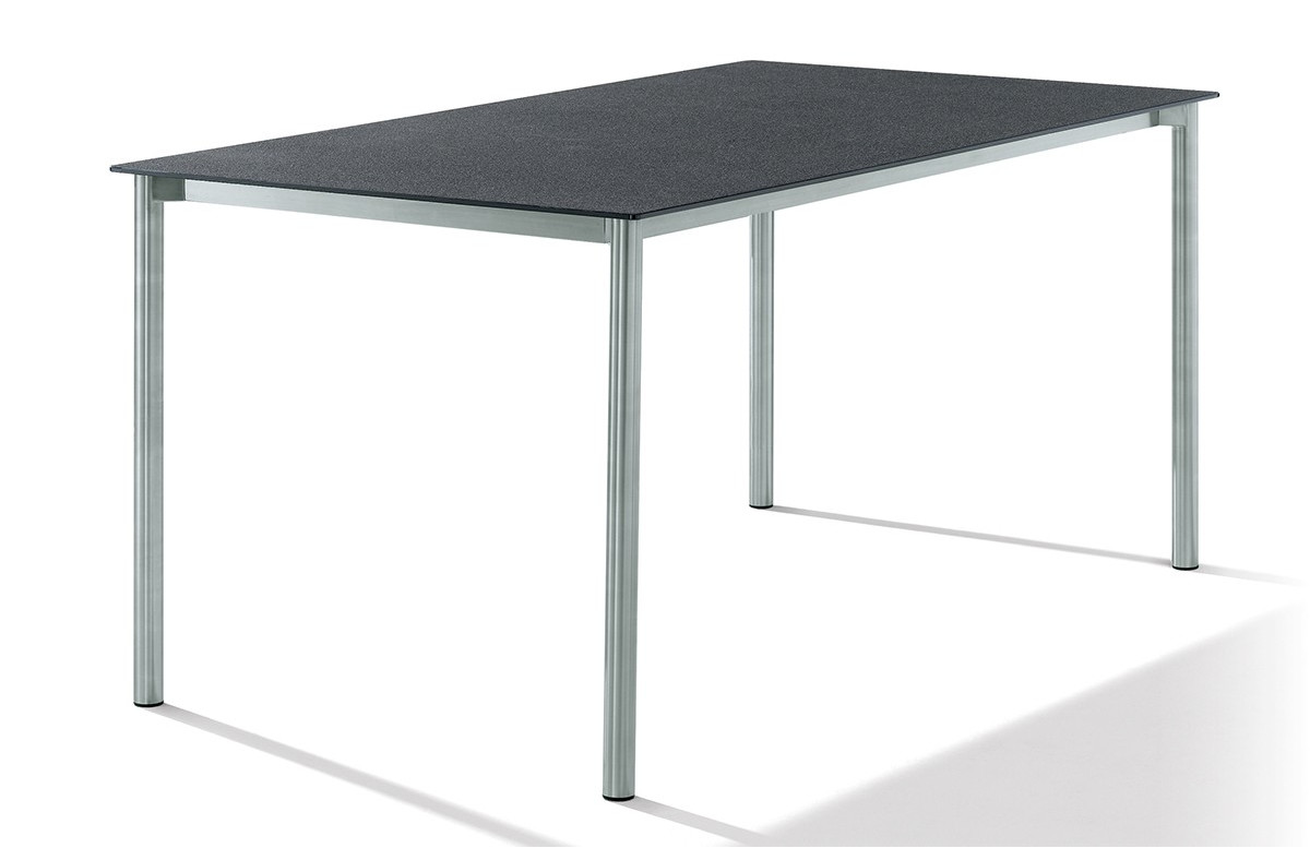 Table Superstone gris foncé 160x90 cm