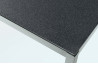 Table Superstone gris foncé 160x90 cm avec pieds carrés