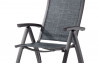 Lot de 2 Fauteuils multi-position pliables gris foncé