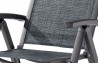 Lot de 2 Fauteuils multi-position pliables gris foncé