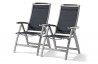 Lot de 2 Fauteuils multi-position graphite & gris